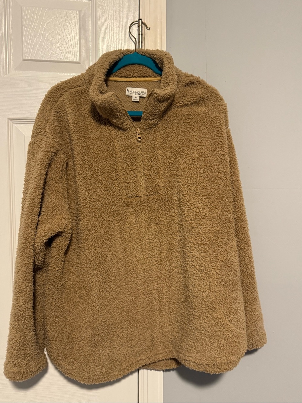 Koolaburra Sherpa Cowl Half-Zip Pullover - Camel Brown